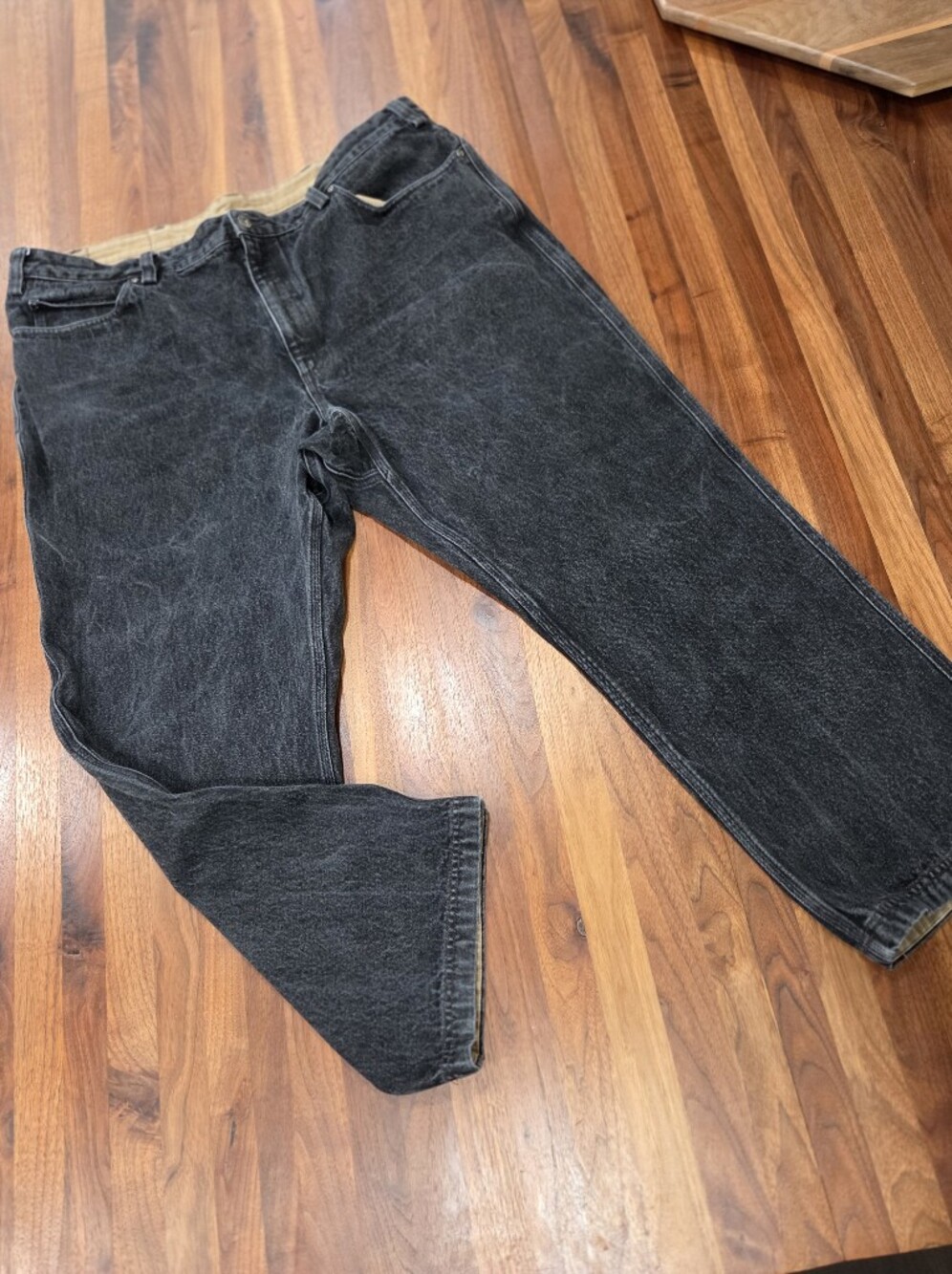 Duluth Trading Co Ballroom Jeans  Black Washed Jeans  Size 44 X 30